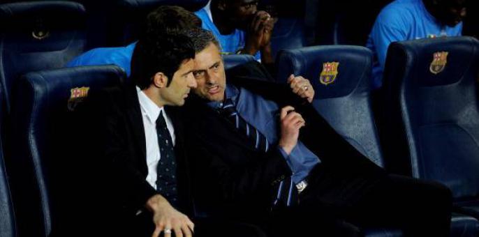 Figo and Mourinho