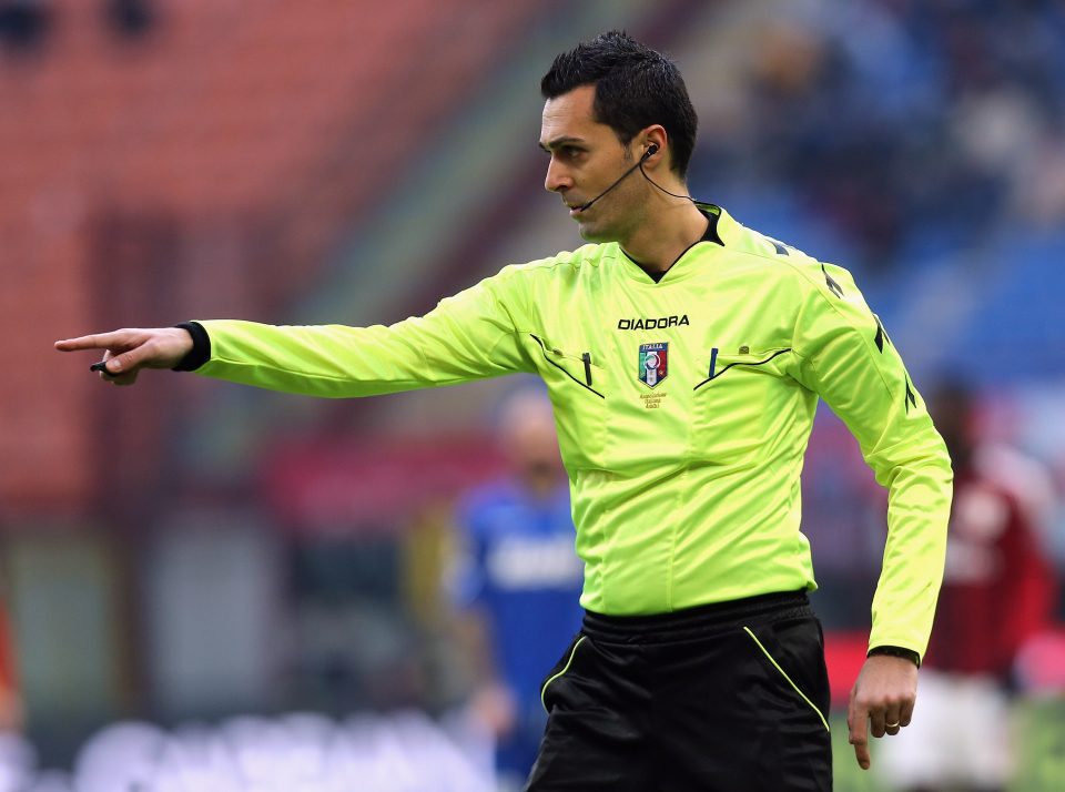 Inter Have Never Lost A Game Under Referee Marco Di Bello, The Referee In Tomorrow’s Game Against Udinese