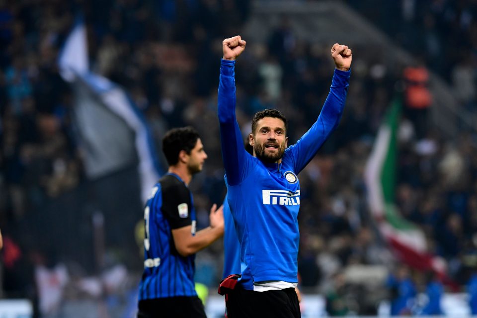 Antonio Candreva Celebrates Inter’s Win Against Frosinone