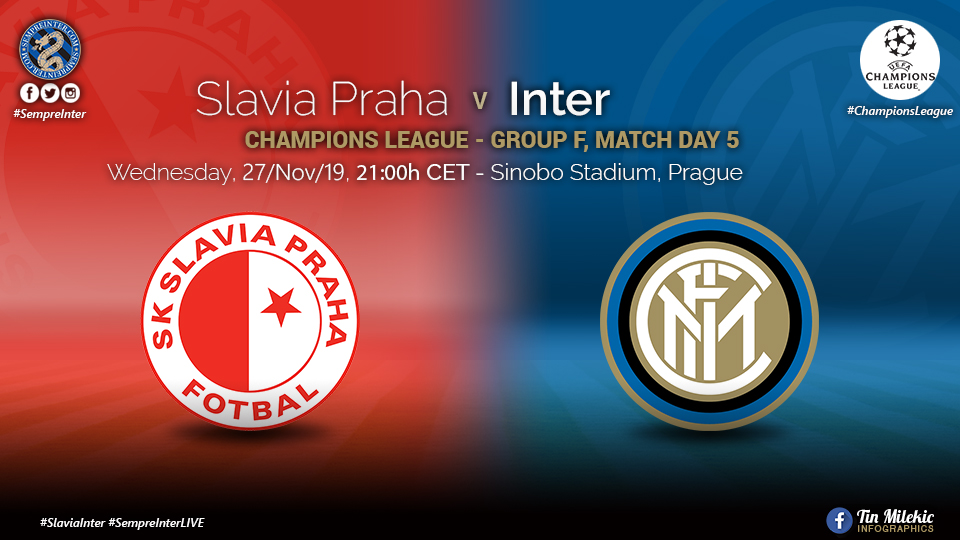 OFFICIAL – Starting Lineup Slavia Prague Vs Inter: Borja Valero Starts For First Time This Season