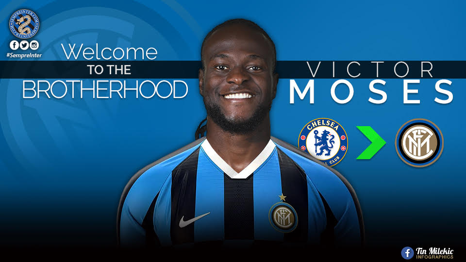 OFFICIAL – Inter Complete The Signing Of Victor Moses From Chelsea
