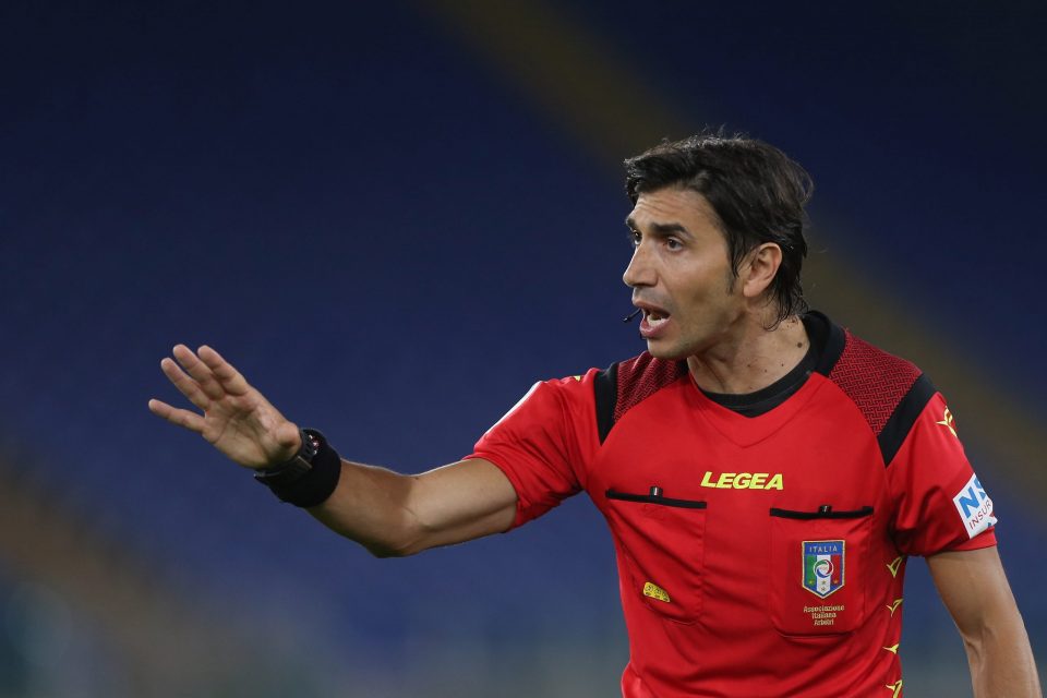 Referee Gianpaolo Calvarese To Be In Charge Of Inter’s Serie A Clash Against Fiorentina