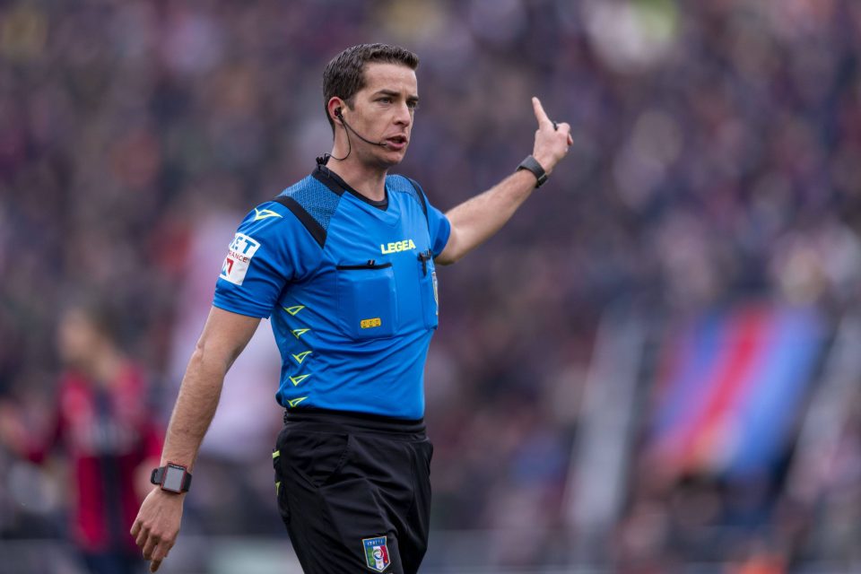 The referee Giovanni Ayroldi during SPAL vs AC Pisa, Italian