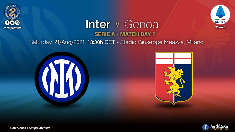 Official Starting Lineups – Inter Vs Genoa: Stefano Sensi & Edin Dzeko Start In A 3-5-1-1