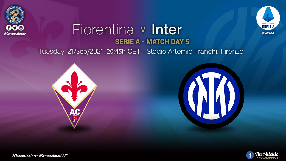 Official – Starting Lineup Fiorentina Vs Inter: Hakan Calhanoglu, Matteo Darmian & Ivan Perisic Start