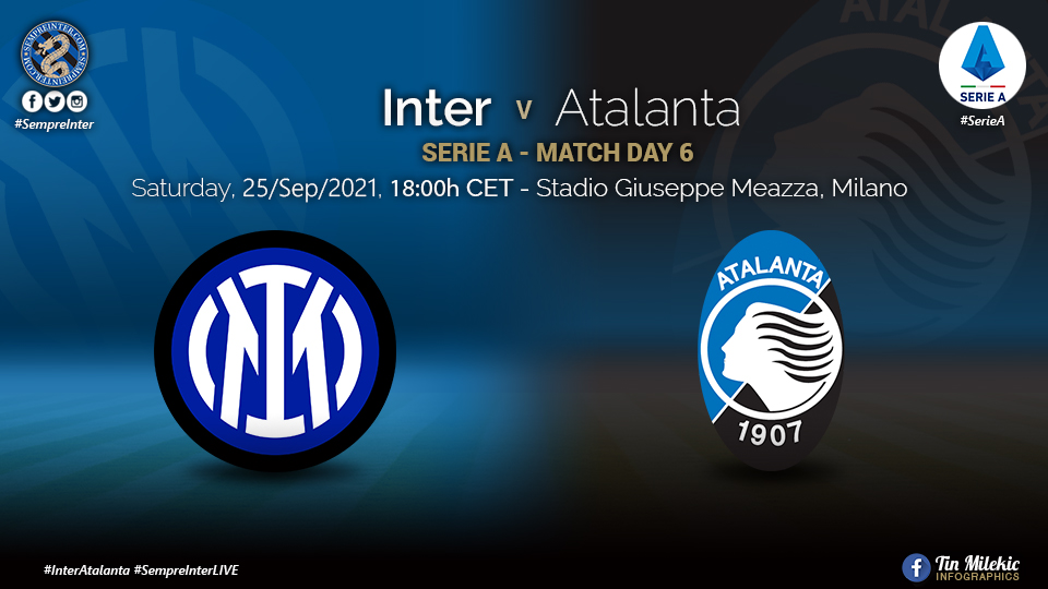Official – Starting Lineups In Serie A Clash Inter Vs Atalanta: Matteo Darmian Starts