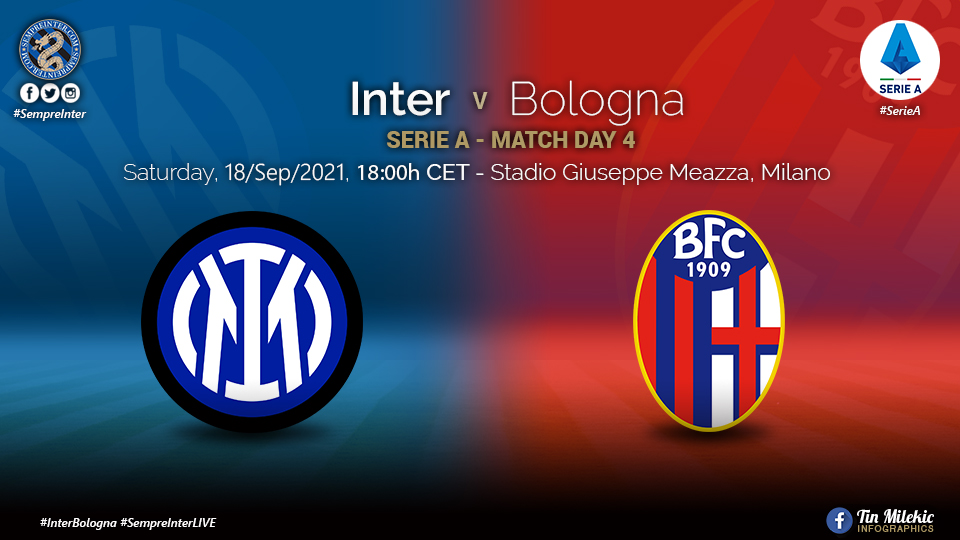 Official – Starting Lineups Inter Vs Bologna: Matias Vecino, Joaquin Correa & Denzel Dumfries Start