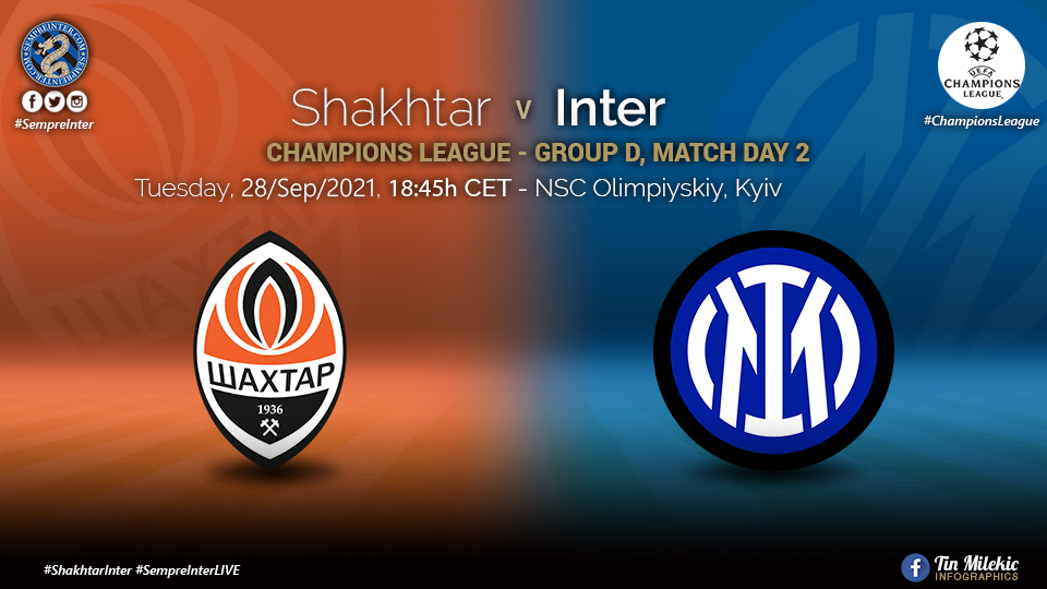 Official – Starting Lineups In Champions League Shakhtar Donetsk Vs Inter: Vecino, Dimarco & Dumfries Start