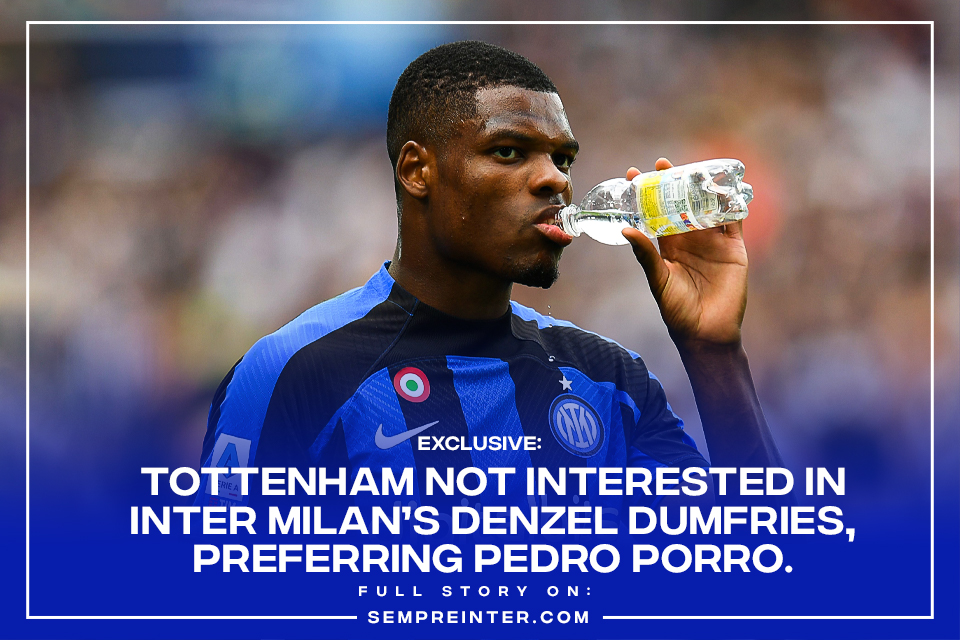 Exclusive – Tottenham Not Interested In Inter Milan’s Denzel Dumfries Preferring Sporting’s Pedro Porro