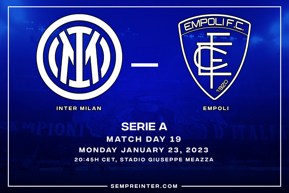 Preview – Inter Milan Vs Empoli: Hunting For A Winning Streak In The Serie A