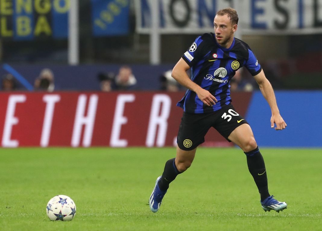 Inter wingback Carlos Augusto celebrates Serie A win vs Udinese