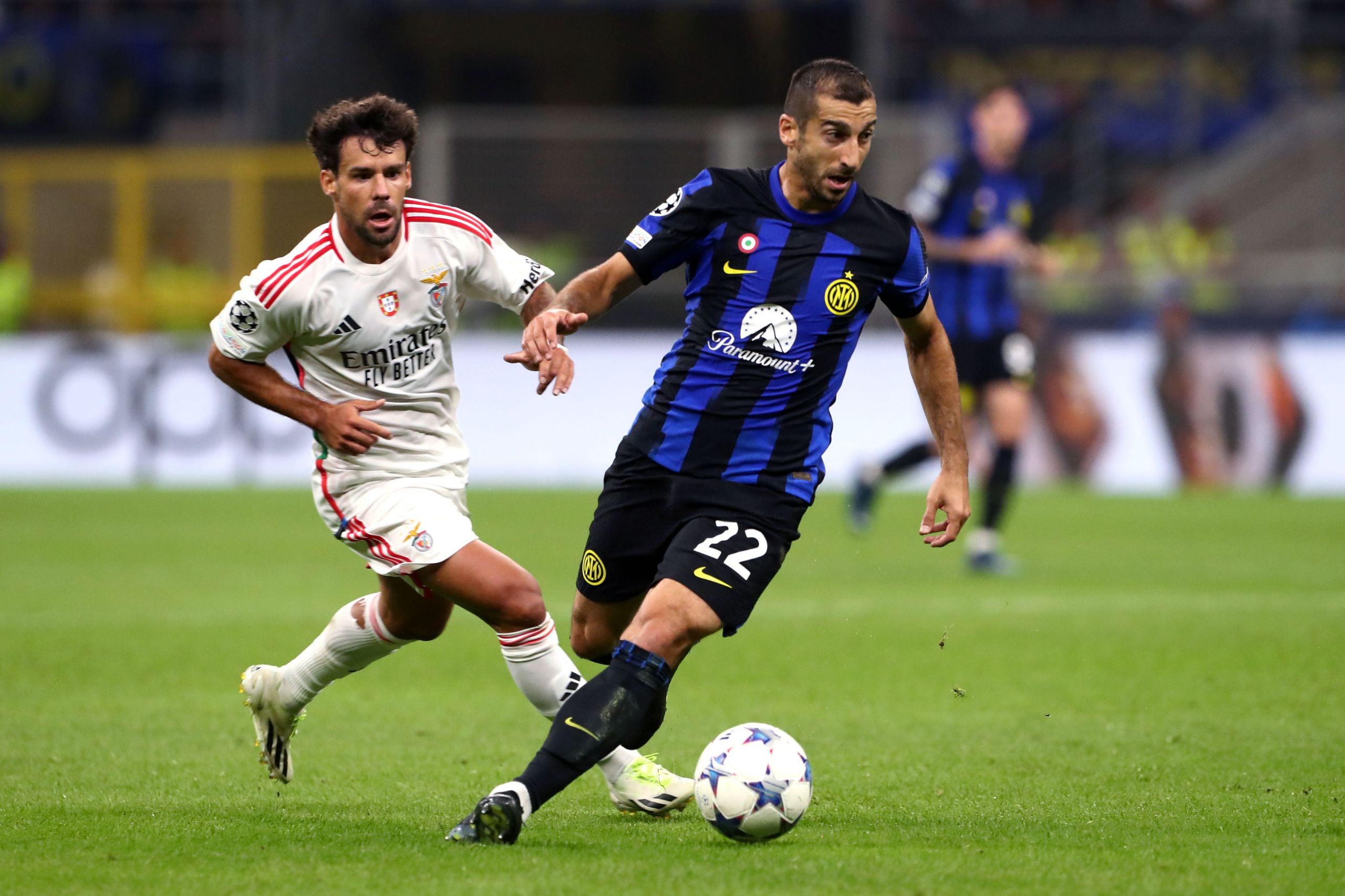 Milan, Italy - 22/02/2023, Henrikh Mkhitaryan (FC Inter) during the UEFA  Champions League, Round of 16, 1st leg football match between FC  Internazionale and FC Porto on February 22, 2023 at Giuseppe