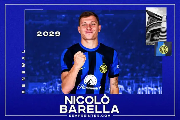 Nicolo Barella Inter Milan Contract Extension 2029