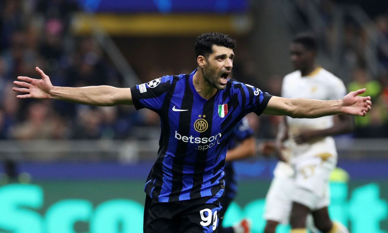 Mehdi Taremi celebrates Inter Milan 20 Udinese Coppa Italia win