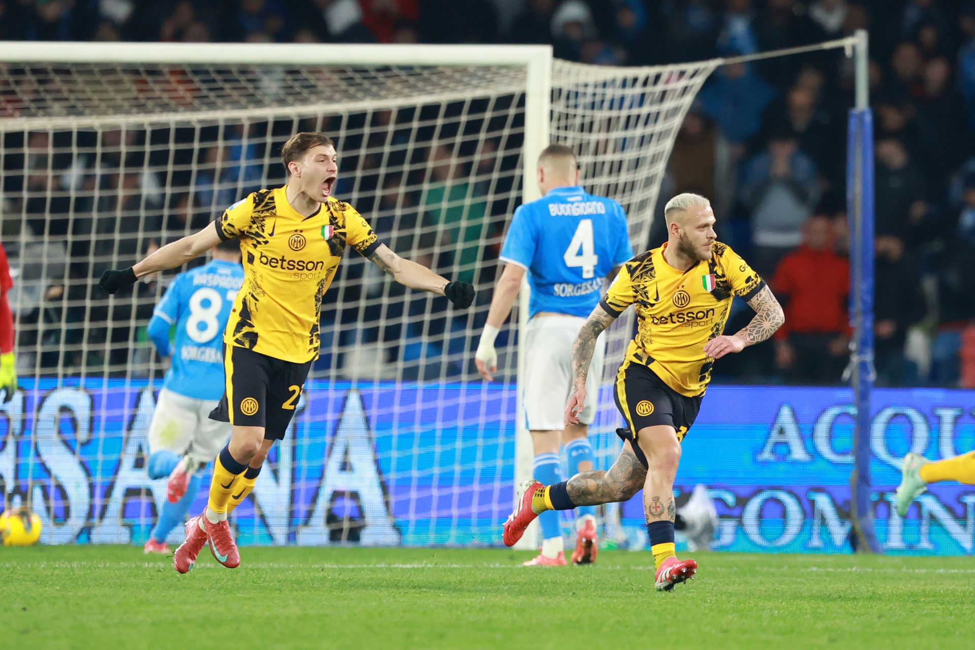 Nicolo Barella Federico Dimarco Inter Milan